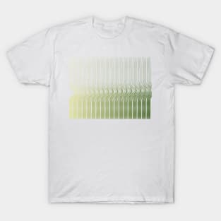 Boho green nature paint stripes pattern T-Shirt